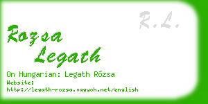 rozsa legath business card