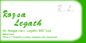 rozsa legath business card
